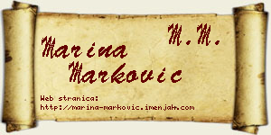 Marina Marković vizit kartica